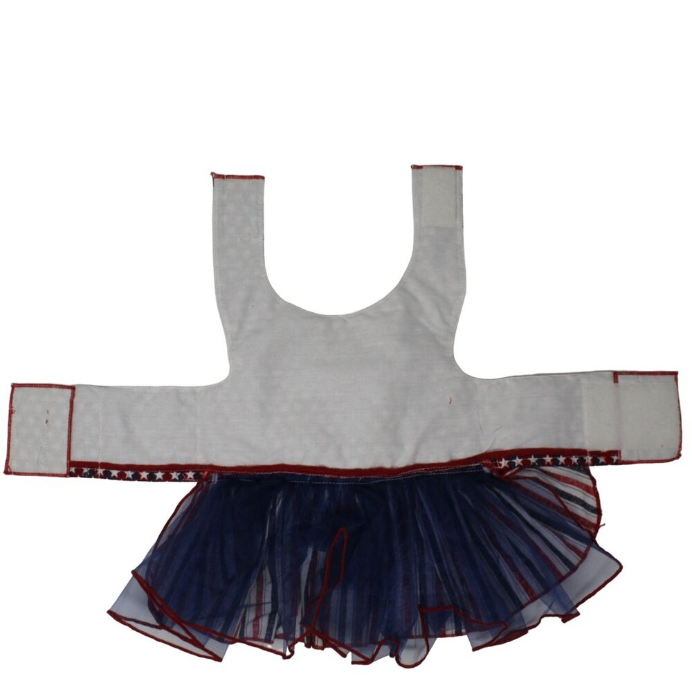 Handmade Patriotic July 4th Theme Designer Small Dog Embellished Dress Tutu - Picture 3 of 4